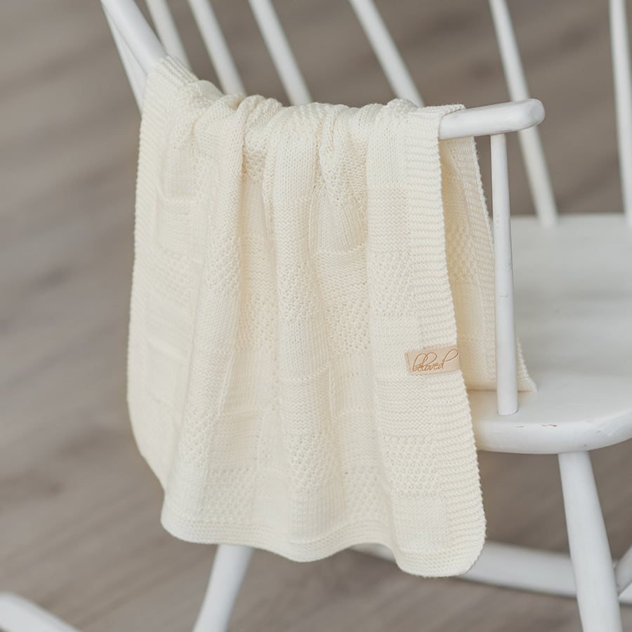 Squares - Reversible Blanket Knitting Pattern (PDF)