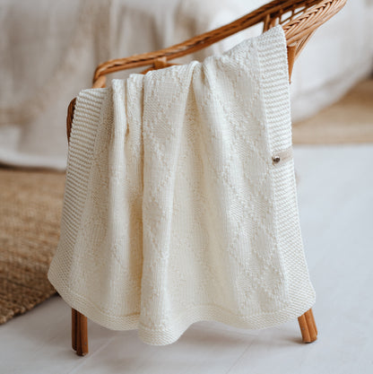 Diamonds - Reversible Blanket Knitting Pattern (PDF)