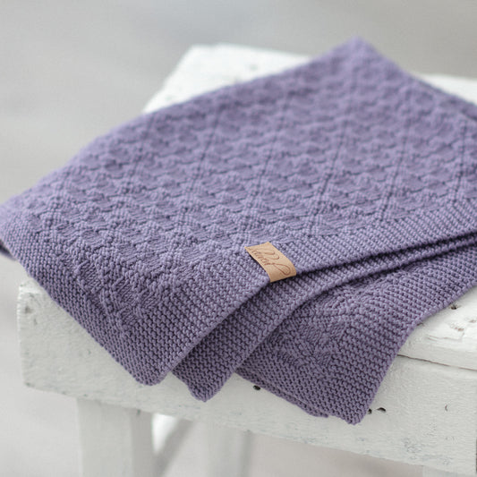 Flower Blossoms - Reversible Blanket Knitting Pattern (PDF)